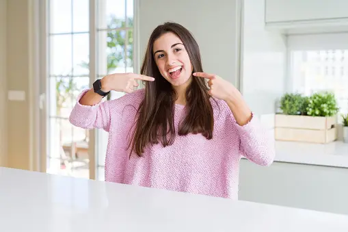 Happy women On Dental Care