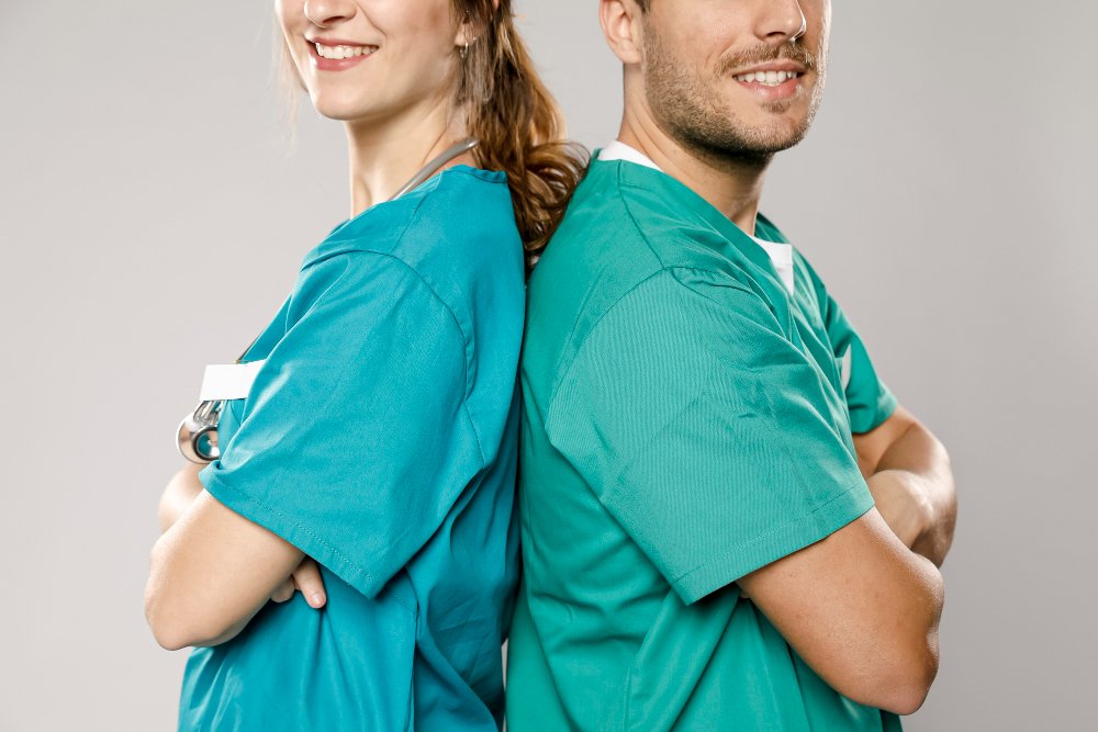 Why Medical Scrubs Are Essential For Healthcare Workers? 2 Medical Scrubs for males and females